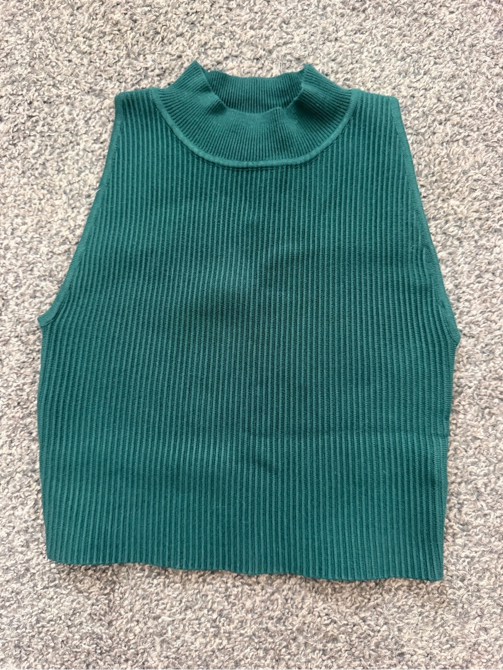 House of Harlow 1960 Sleeveless Ribbed Cowl Tank - Teal Green